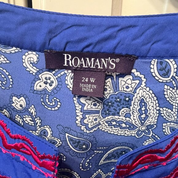 ROAMAN’S Embellished Flare-Sleeve Tunic Blouse (Size 24W) - Picture 3 of 13